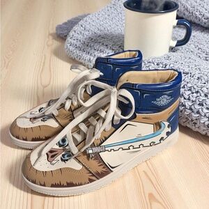 Anime Aesthetic Art Print High Top Statement Sneakers Size 41 Mens US Size 8
